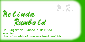 melinda rumbold business card